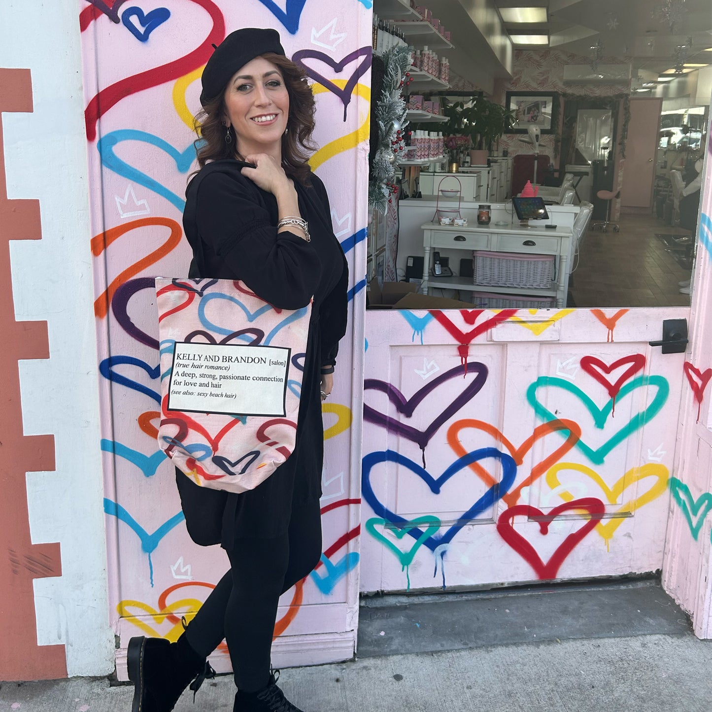 Kelly And Brandon Biotin Shampoo & Conditioner Set For Hair Growth W Free Love & Hearts Canvas Tote