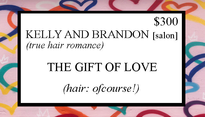 Kelly And  Brandon Salon Gift Card