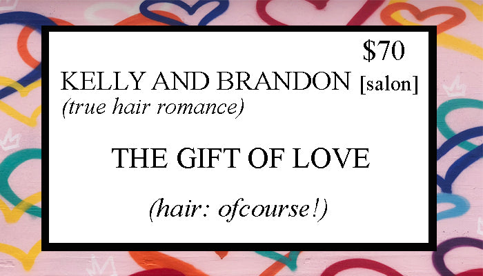 Kelly And  Brandon Salon Gift Card