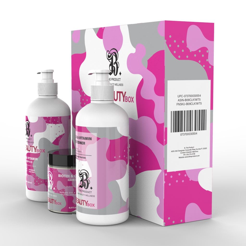 Biotin & Vitamin Shampoo, Conditioner & Collagen Hair Mask Set